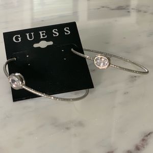Guess CZ hoop earrings NWT